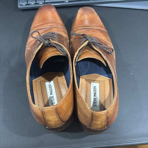 Steve Madden Plot dress shoes Mens 11 Light Brown - Picture 2 of 5